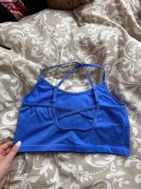 aerie cobalt blue strappy sports bralette